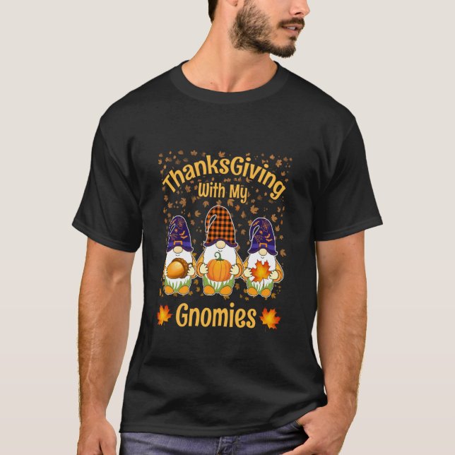 Camiseta Payasos Gnomos de Otoño Hojas de Caída Día de Acci (Anverso)