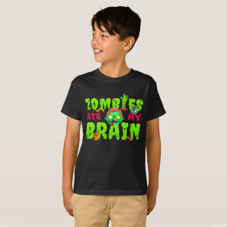 Camiseta Payasos zombies de Halloween se comieron mi cerebr