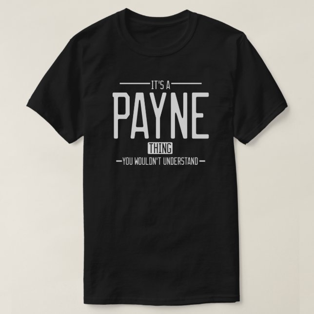 Camiseta Payne tiene un apellido divertido (Diseño del anverso)