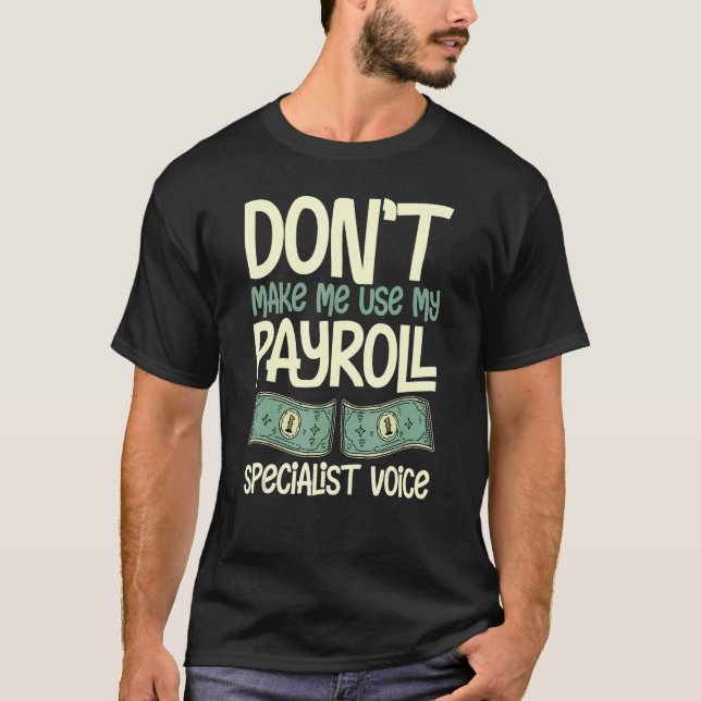 Camiseta Payroll Manager Specialist Calculator Employee Acc (Anverso)