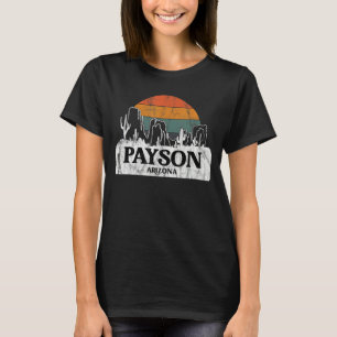 Camiseta Payson AZ Arizona Vintage cactus montaña d