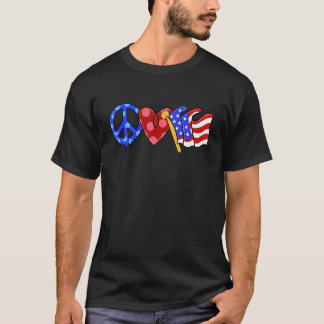 Camiseta Paz Amar A América 4 De Julio Día De La Independen