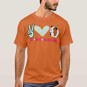 Camiseta Paz Amar a Guinea Cerdos Guinea Lover