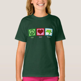 Camiseta Paz Amar a las tortugas Cute Sea Turtle Chicas