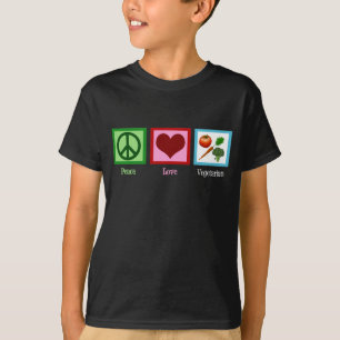 Camiseta Paz Amar a los niños vegetarianos