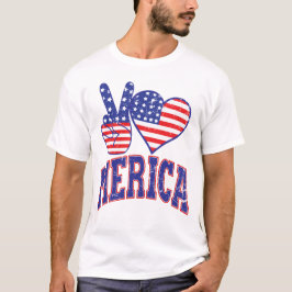 Camiseta Paz Amar A Merica Amo A América 4 De Julio