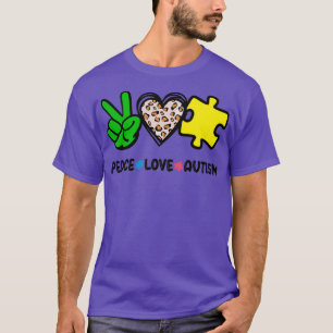 Camiseta Paz Amar Autismo Autismo Conciencia