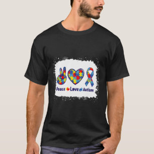 Camiseta Paz Amar El Autismo En Abril Usamos Azul Para El A