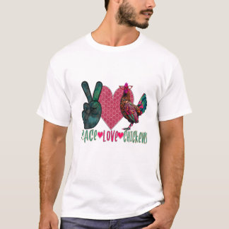Camiseta Paz Amar el ganado de pollo