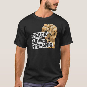Camiseta Paz Amar el Mes de la Herencia Hispana Herencia de