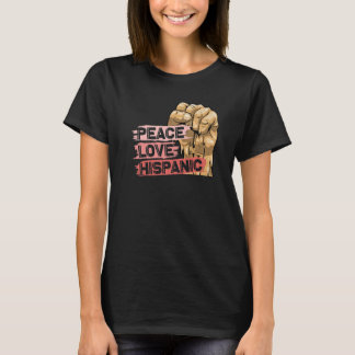 Camiseta Paz Amar el Mes de la Herencia Hispana Herencia de