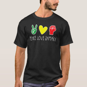Camiseta Paz Amar Jamaica Bandera jamaiquina Caribe
