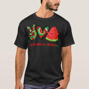 Camiseta Paz Amar la sandía la paz amor la sandía día yo