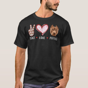 Camiseta Paz Amar Pitbulls Para Hombres Mujeres Niños Pit