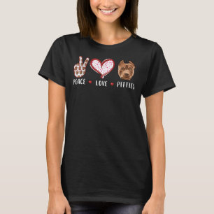 Camiseta Paz Amar Pitbulls Para Hombres Mujeres Niños Pit
