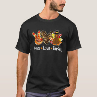 Camiseta Paz Amar Turquía Calabaza Gobble Turquía Thanksgiv
