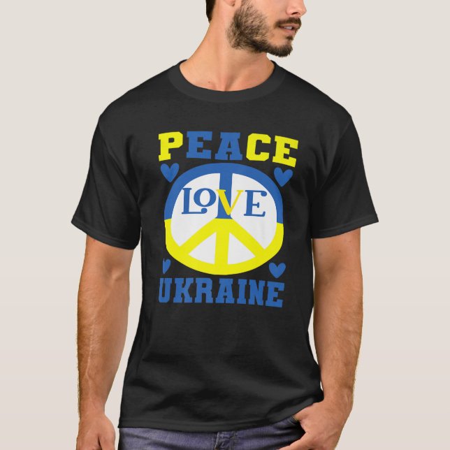 Camiseta Paz Amar Ucrania - Apoyar Ucrania (Anverso)