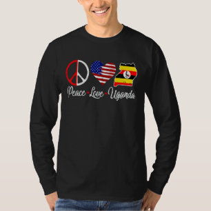 Camiseta Paz Amar Uganda Bandera Americana