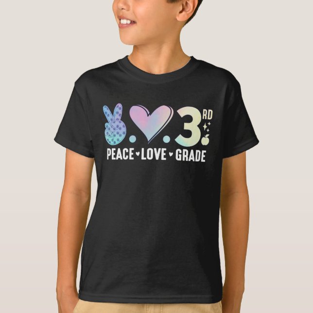 Camiseta Paz Amor 3º Grado De Vuelta A La Escuela (Anverso)