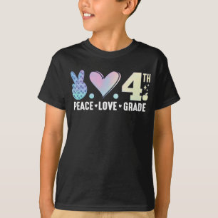 Camiseta Paz Amor 4º Grado De Vuelta A La Escuela