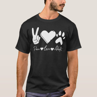 Camiseta Paz Amor Adopta Rescate Animal