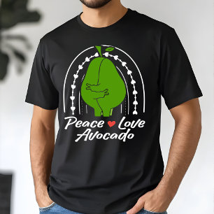 Camiseta Paz Amor Aguacate Divertido Retro Amante del Aguac