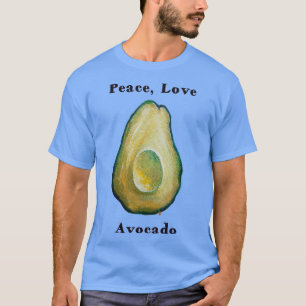 Camiseta Paz Amor Aguacate pintar comida vegetariana saluda