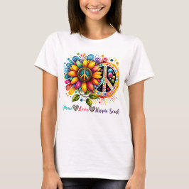 Camiseta Paz amor alma hippie