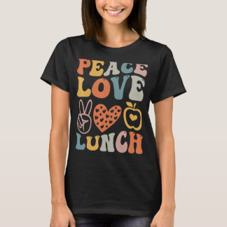 Camiseta paz amor almuerzo señora retro groovy almuerzo señ