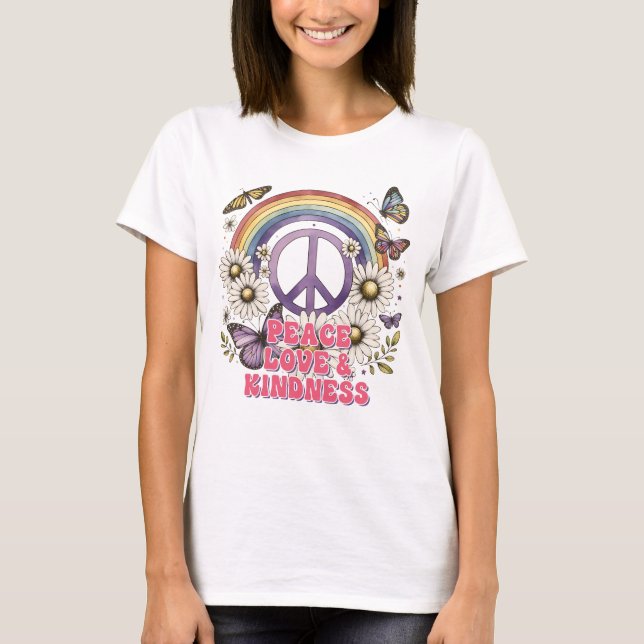 Camiseta Paz, amor, amabilidad (Anverso)