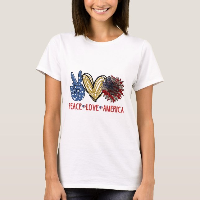 Camiseta Paz Amor América (Anverso)