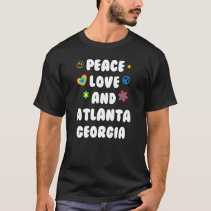 Camiseta Paz Amor Atlanta Georgia Patriótico Ga Patriotismo