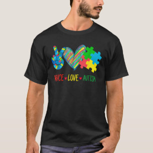 Camiseta Paz Amor Autismo Conciencia Pop It Fidget Toy Auti