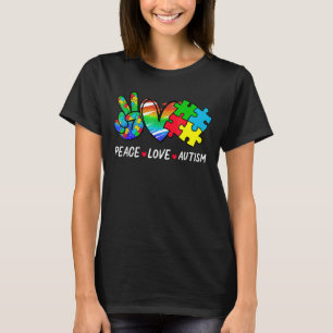 Camiseta Paz Amor Autismo Conciencia Pop It Fidget Toy Auti