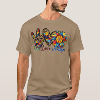 Camiseta Paz Amor Autismo Conciencia Pop It Fidget Toy Auti