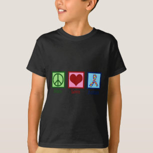 Camiseta Paz Amor Autismo Rompecabezas Conciencia Hombres A