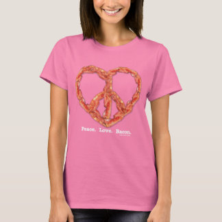 Camiseta Paz. Amor. Bacon.
