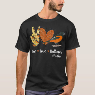 Camiseta Paz Amor Baltimore Oriole Bird