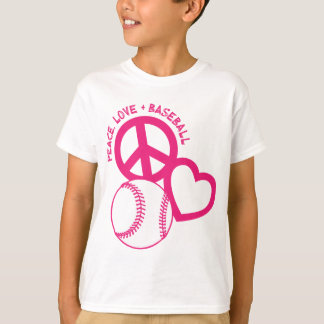Camiseta Paz-Amor-Béisbol, melón