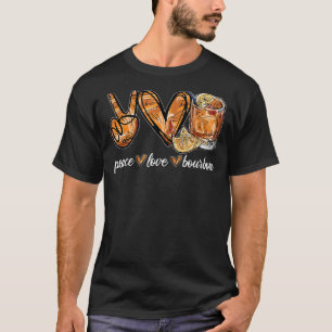 Camiseta Paz Amor Borbón Rótulo de Paz Vino Hippie