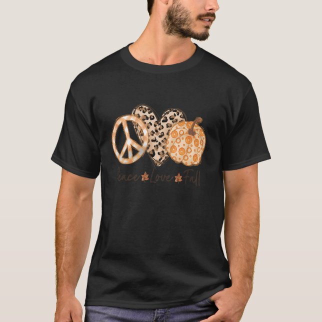 Camiseta Paz Amor Caída Calabaza Jugar Familia Pajama Graci (Anverso)