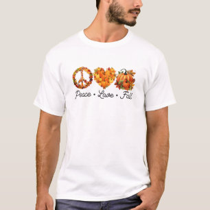 Camiseta Paz, amor, caída - Calabazas