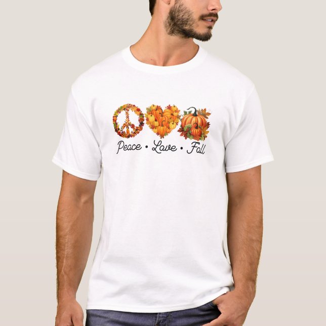 Camiseta Paz, amor, caída - Calabazas (Anverso)