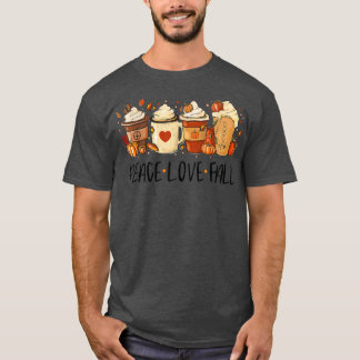 Camiseta Paz Amor Caída Vibes Calabaza Temporada Otoño Harv
