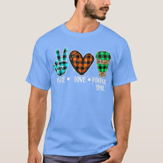 Camiseta Paz Amor Calabaza Spice Acción de Gracias Otoño