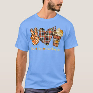Camiseta Paz Amor Calabaza Spice Latte Cups Funny Caída Vib