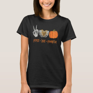 Camiseta Paz Amor Calabaza Temporada Otoño Vibraciones Temp