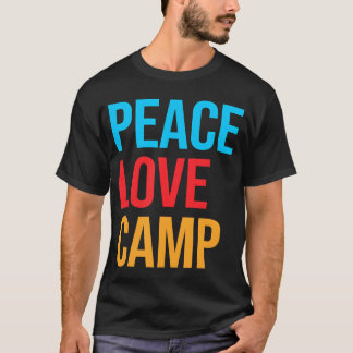 Camiseta Paz Amor Campamento Amigos de camping