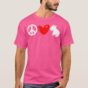 Camiseta Paz Amor Capybara Animal Aover Capybara