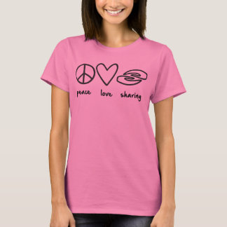 Camiseta Paz Amor Compartir Damas Multicolor Tye